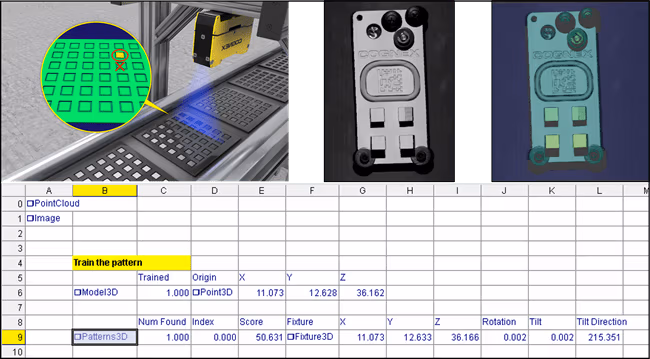 In-Sight 3D training Overview spreadsheet